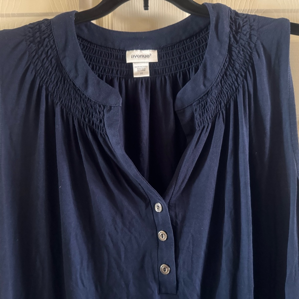 Avenue Blue Sleeveless Polo Tunic - Picture 4 of 4